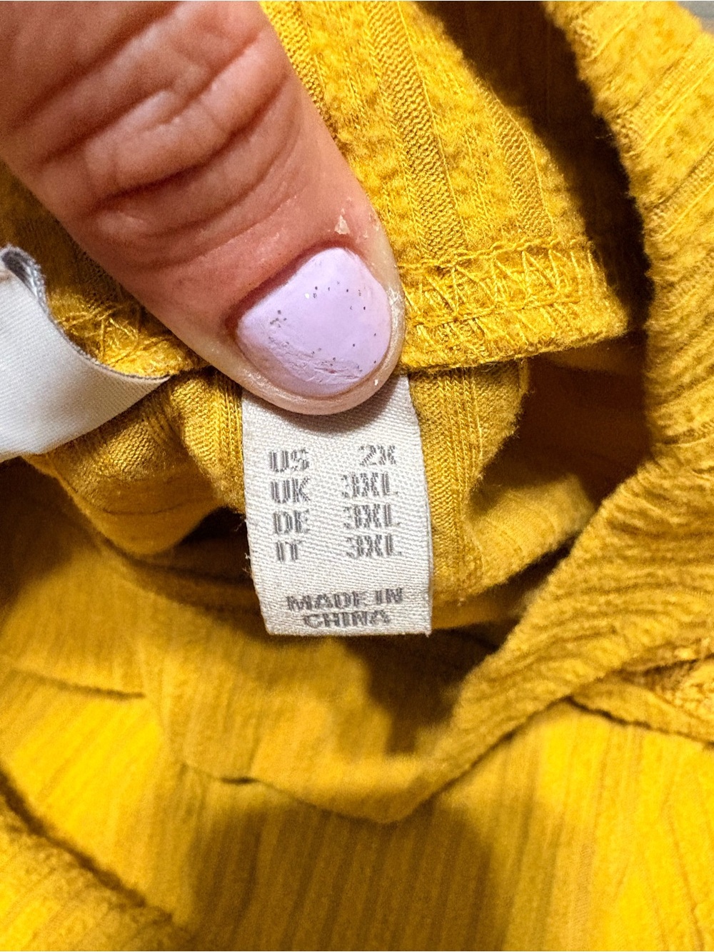βοΈ LOGO by Lori Goldstein Mustard Yellow Handkerchief Hem Lace Tunic βοΈ - Picture 6 of 6